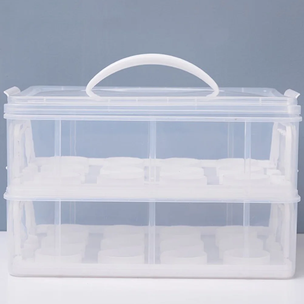 

Двухслойная прозрачная пластиковая коробка для торта, пищевой контейнер для десерта, водонепроницаемый маслостойкий контейнер для пекарни, домашней вечеринки