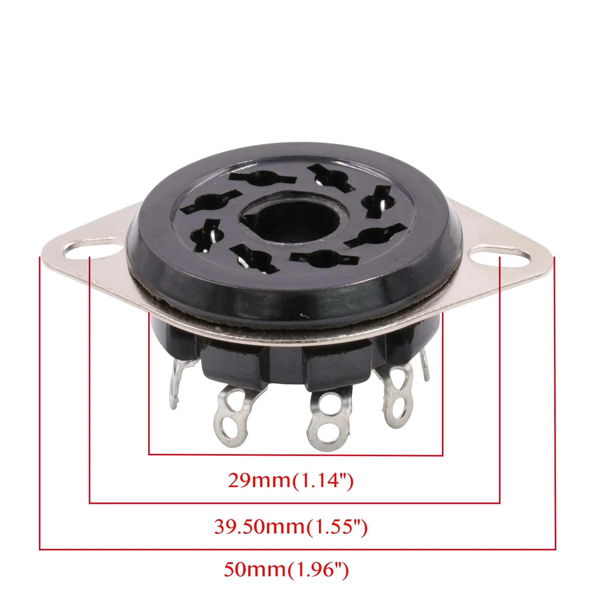 10pcs/lot Bakelite 8Pin K8A Octal Vacuum Tube Socket Valve Base For KT88 EL34 6SL7 CV181 5881 6SN7 6CA7 5AR4 Vintage AMP DIY