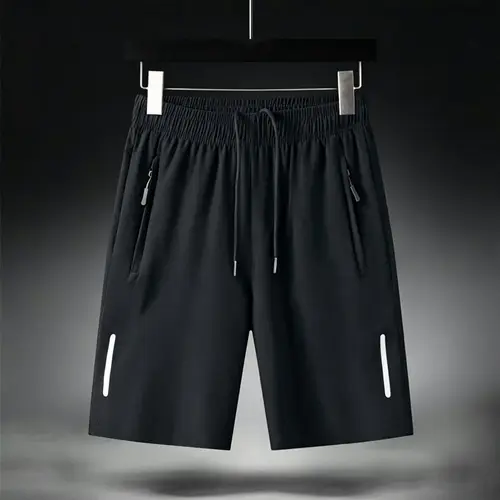 Men's Summer Ultra-thin Ice Silk Beach Casual Shorts Jogging Sport Quick Dry Male Zipper Loose Gym Sports Short Pants Sweatpant - Image 7