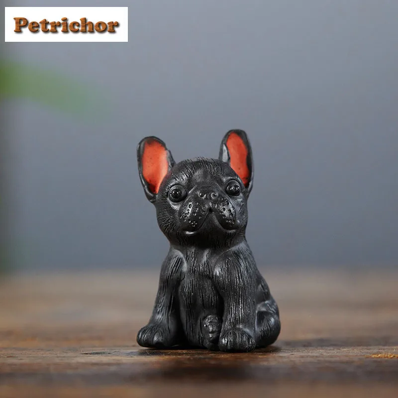 

Yixing Purple Clay Zodiac Wealth Dog Tea Pet Vintage Tea Spirit Tea Figurine Play Toys Tea Statue Ornaments Desktop Supplies