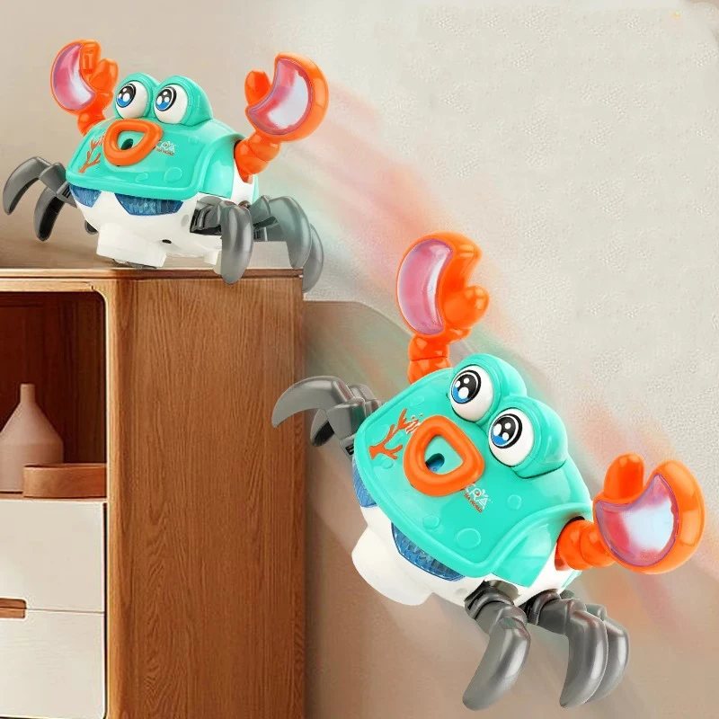 Winking dança caranguejo fugir brinquedo para bebês rastejando interativo escapar caranguejo crianças brinquedo animal eletrônico aniversário presente de natal