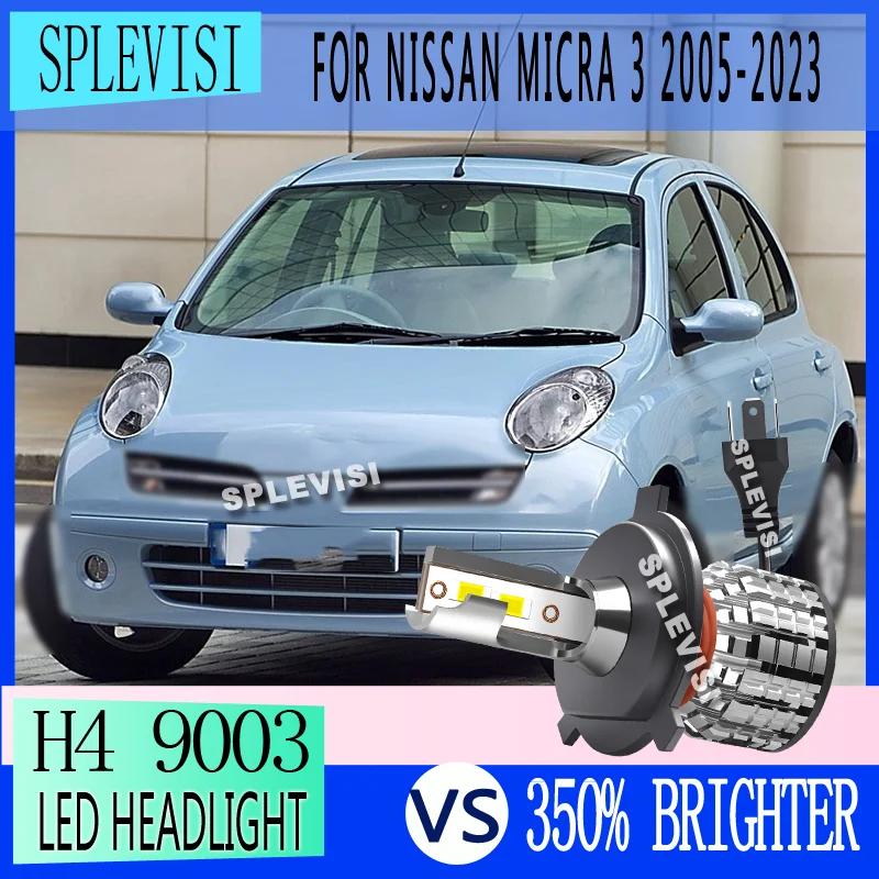 Easy Replacement Plug And Play LED Headlight Bulbs For NISSAN MICRA 3 2005 2006 2007 2008 2009 2010 2011 2012 2013 2014-2023