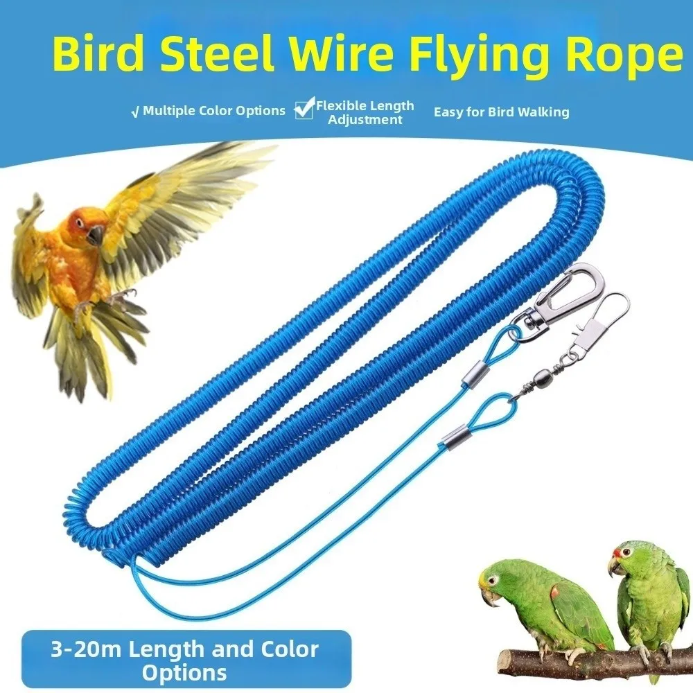 Ultra-light Parrot Training Leash Flexible Rope 3/5m Length Options Pet Training Tools Anti-bite Bird Flying Leash Pet Supplies