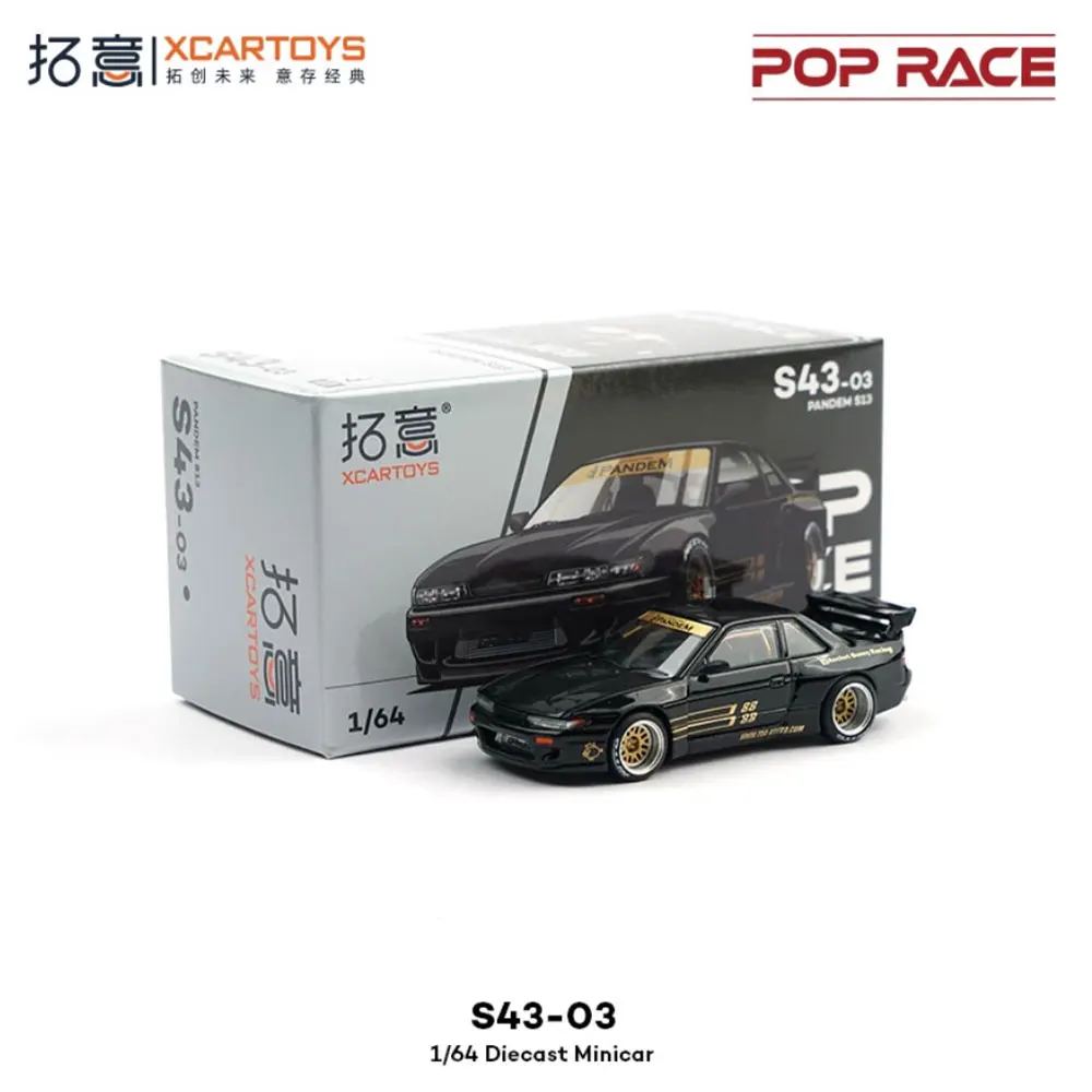 

1:64 Alloy Model Car Tuoyi POPRACE S43-03 Black Gold Supercar Racing Limited Edition Collect Ornaments Boy Gifts