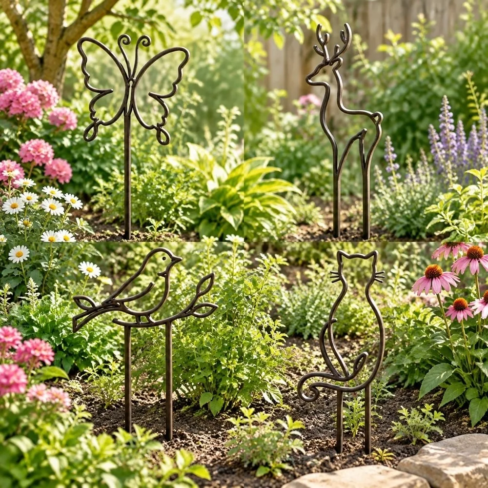 Hollow Out Butterfly Plant Stand Reindeer Strong Load Bearing Plant Climbing Trellis Weather Resistance Bird Plant Trellis