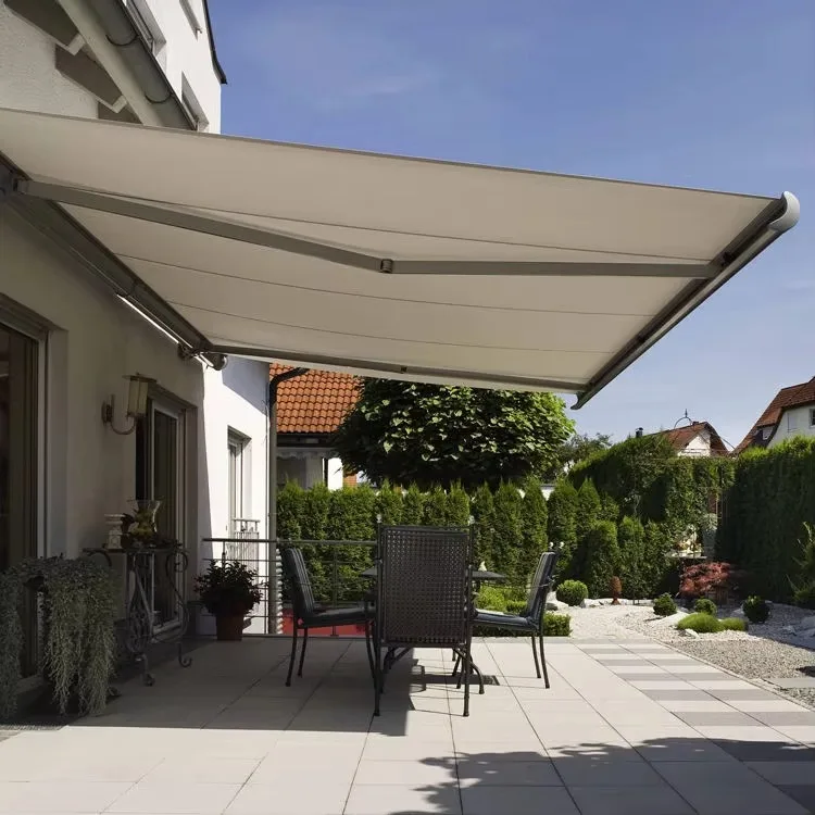 Verified Manufacture Sunshade Rain Proof Remote Controller Full Retractable Awning for Garden Building
