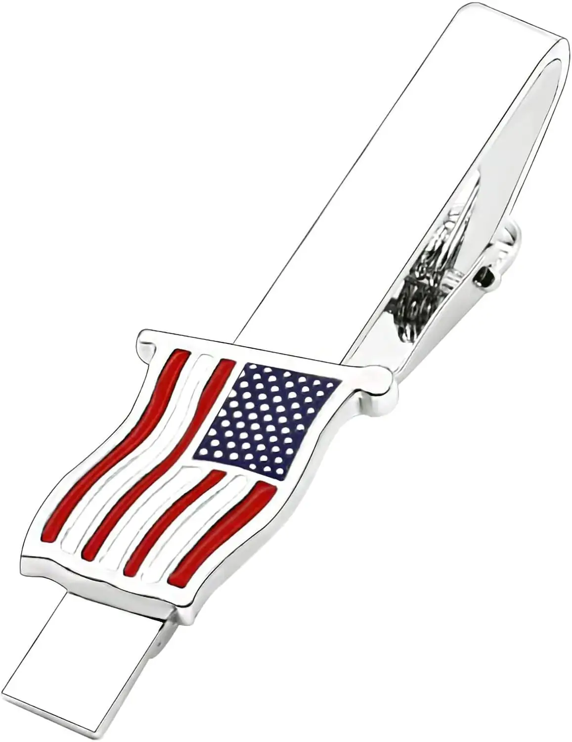 

American Flag Tie Clip for Weddings, Business Meetings, Military and Professional Attire