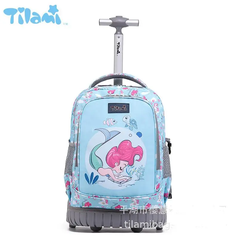 18 Inch School Rolling  Suitcase Kids Rolling Backpack 18 inch Rolling Laptop Backpack School Trolley Backpack Bag For girls