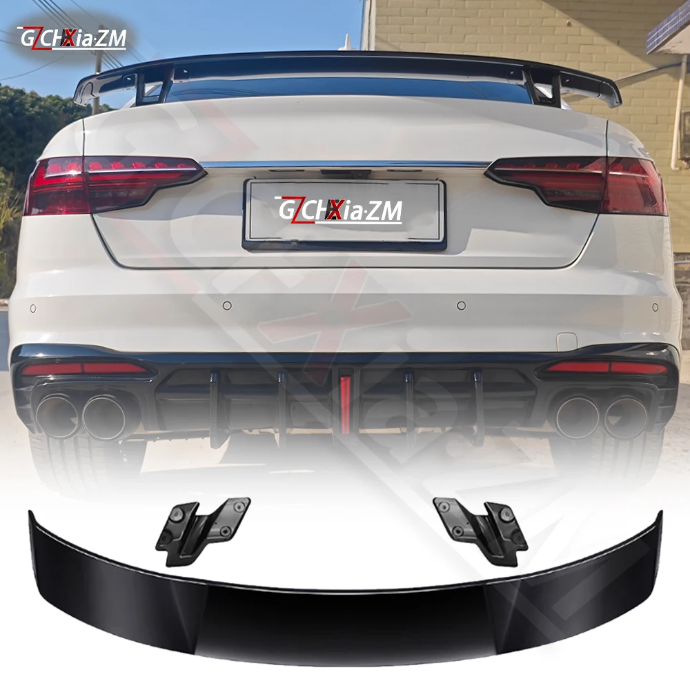 

For 2017-2025 Audi A4 S4 RS4 Rear Spoiler ABS Material Carbon Fiber Appearance Luggage Compartment Lid Aerodynamic Kit