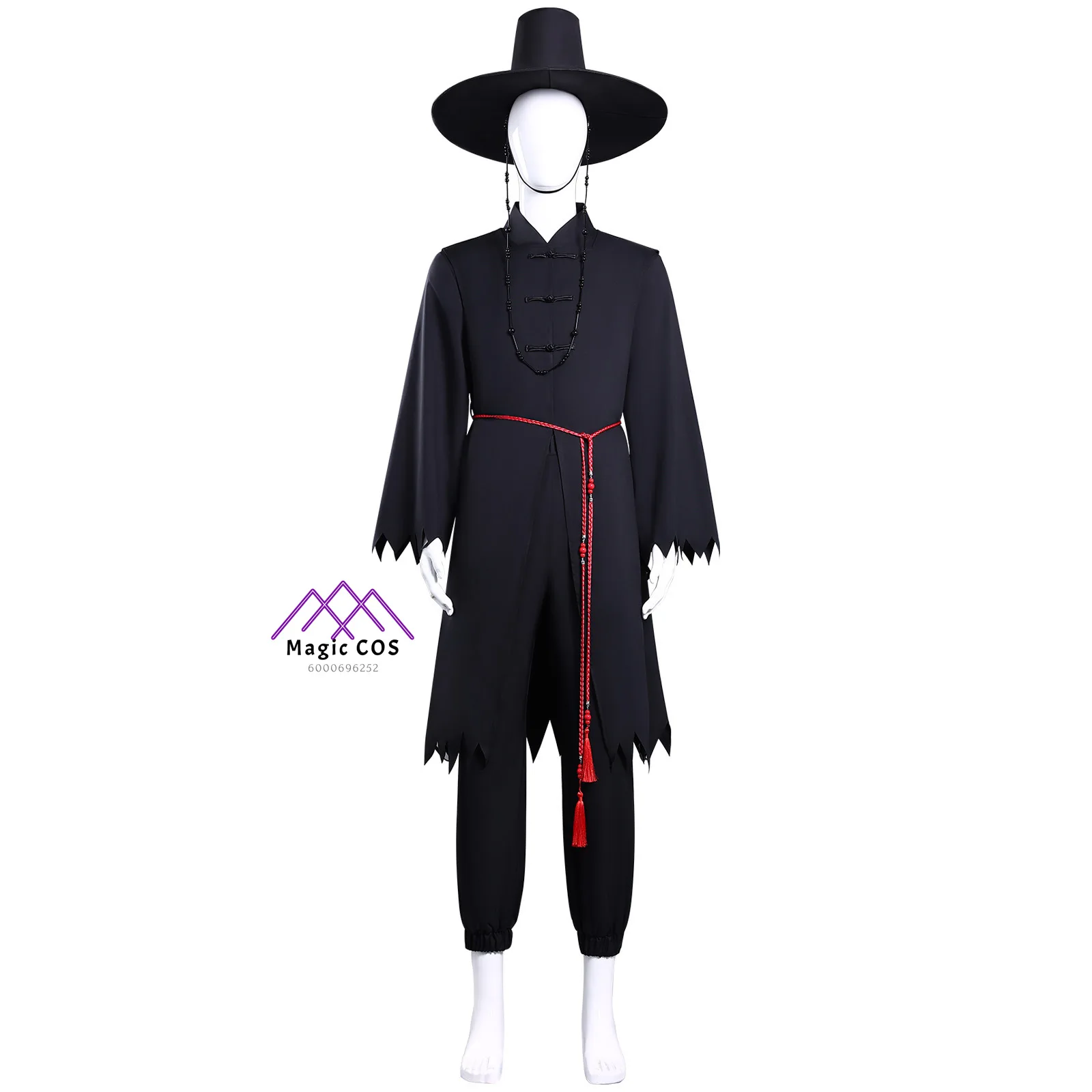 K-POP شيطان الصيادين ساجا الأولاد تأثيري حلي الكبار الذكور الأسود KPOP نمط دعوى مجموعة كاملة أنيمي الملابس لبدلة حفلة الهالوين