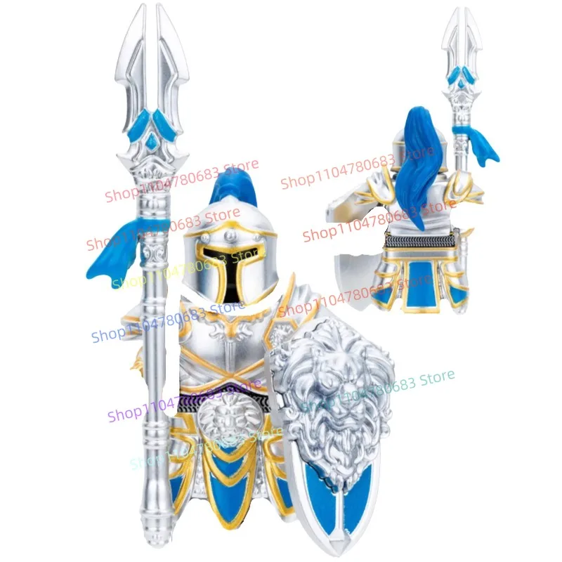 MOC ビルディングブロック ミニ人形モデル、アンティーク兵士組み立て鎧アクセサリー、趣味の収集玩具、クリスマスギフト