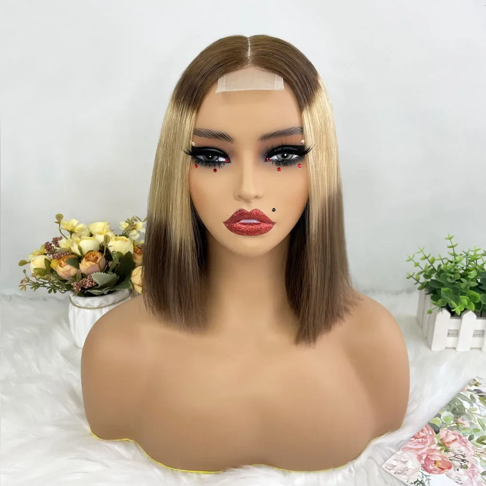 

2x6 Lace Closure Bone Straight Bob Human Hair Wigs for Women 250 Density Super Double Drawn Vietnamese Human Hair Wig PrePlucked