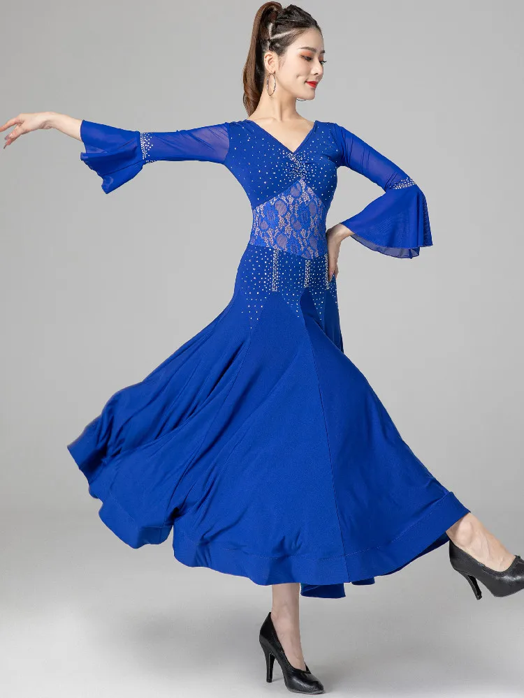 

Платье для современного танца, женское платье для бальных танцев, новое платье для бальных танцев, вальса, большое свободное платье для латинских танцев, платье для выступлений 9013