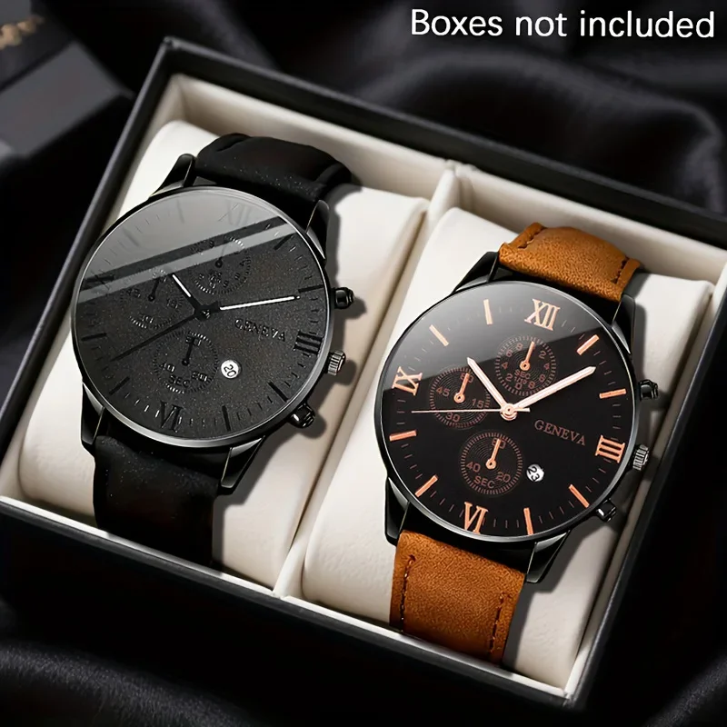 Fashion Men's Watch Men's Business Quartz Watch Set (No Box)