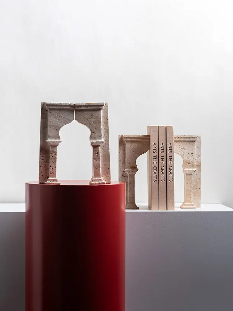 Marble Triumphal Arch Book Leans On Simple Modern Home Model Room Study Villa Light Luxury Decorative Ornaments