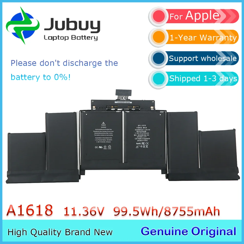 A1618 11.36V 99.5Wh Original Laptop Battery for Apple MacBook Pro 15