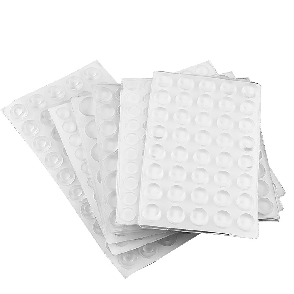 Obrázek 4: 24-100pcs průhledný sebe lepidlo silikon nohou vycpávky oběžník báň guma damper buffer polštářek nábytek skříň šuplík dveře hojnost