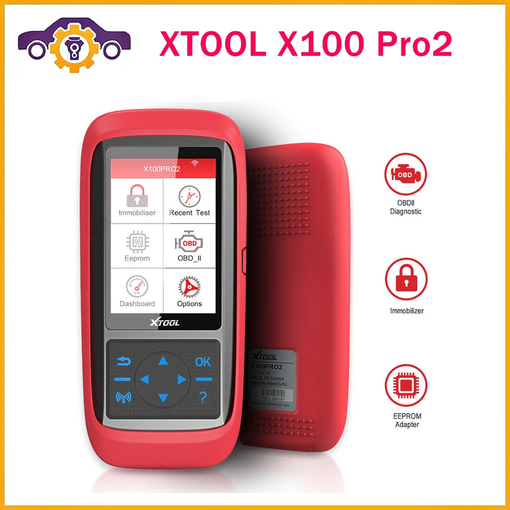 

XTOOL X100 Pro2 Auto Key Programmer IMMO Car Diagnostic Tools OBD2 Diagnostic Automotive Scanner with EEPROM Adapter Free Update