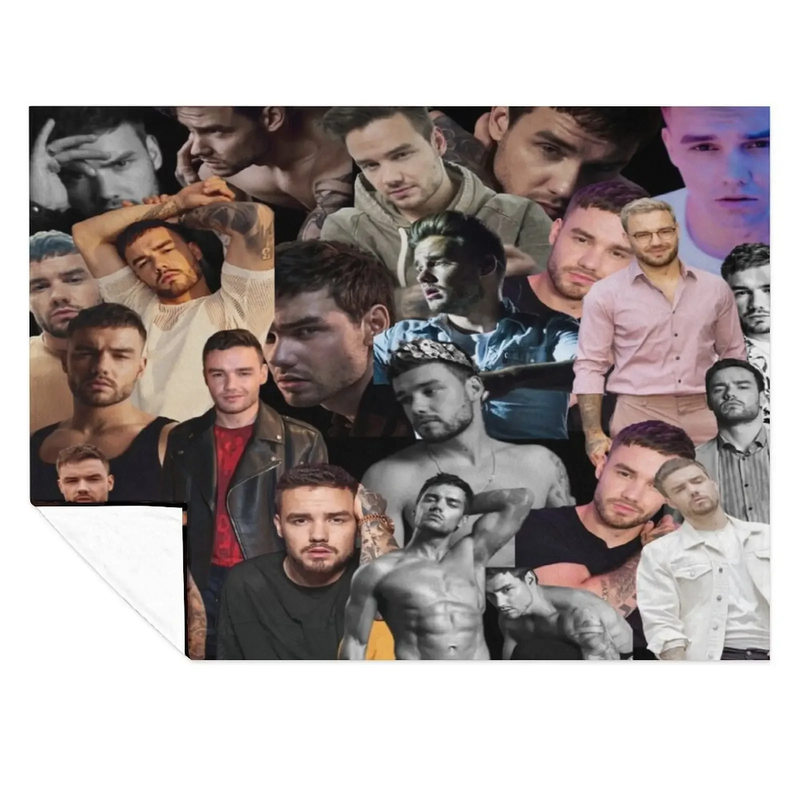 

LiamPayne collage Throw Blanket Thermals For Travel Soft Plaid Luxury Designer Flannels Blankets