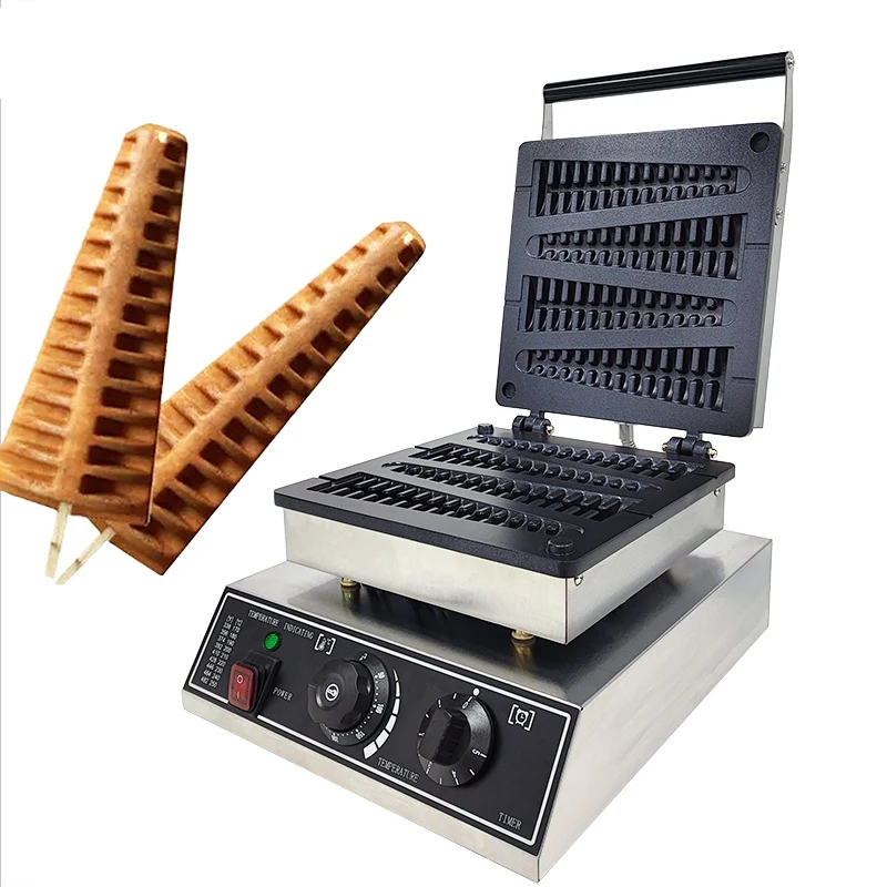 Hot Sale Snack Machines 4pcs Tree Shape Waffle Makers Waffle Machine Lolly Stick Waffle With Non-stick Coating