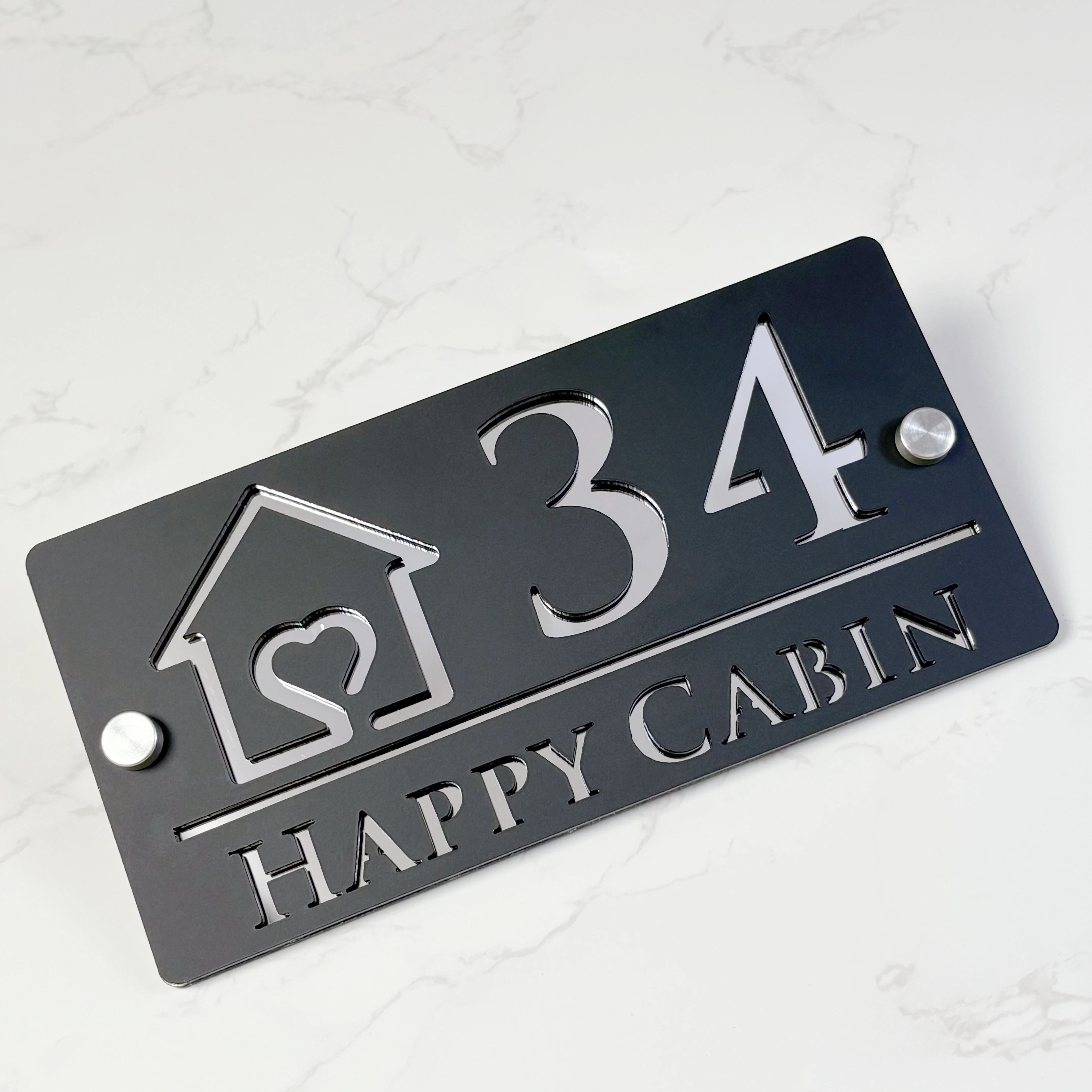 

Современная персонализированная акриловая табличка с лазерной резкой, табличка с номером дома, подарок для дома, для наружного адреса, настенная табличка