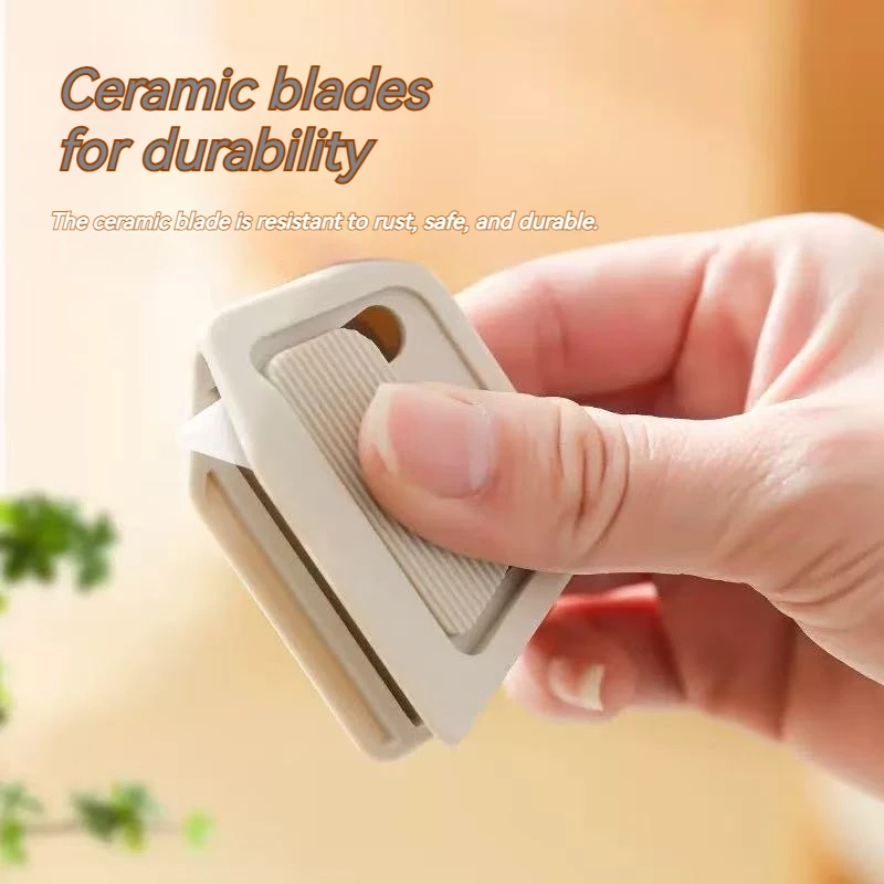 Portable Ceramic Box Cutter Creative Automatic Rebound Magnetic Anti-Stick Box Opener Safety Knife for Opening Packages