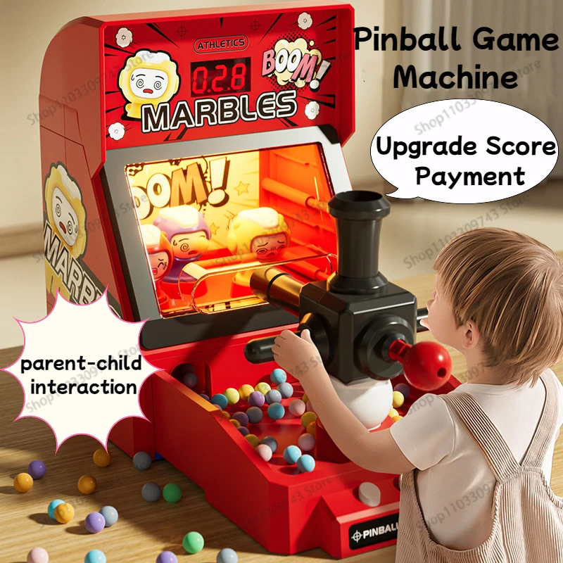 Children's Large Pinball Machine Mini Home Electric Pinball Shooting Desktop Game Machine Boy Toy Gift Parent Child Interaction