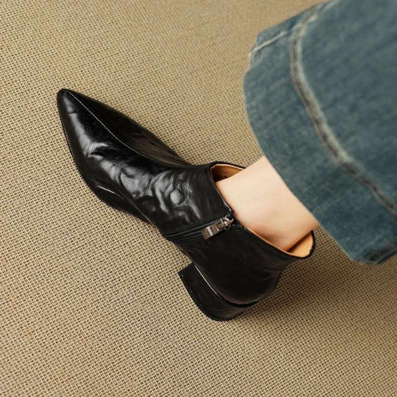 2027 New Winter Genuine Leathe - Women'S Shoes Chelsea ulasan dan harga