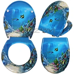 Unique U-shape Toilet Cover Colour Printing Toilet Seat Cover Thickened Toilet Cover Universal Slow Down Toilet Seat Cover