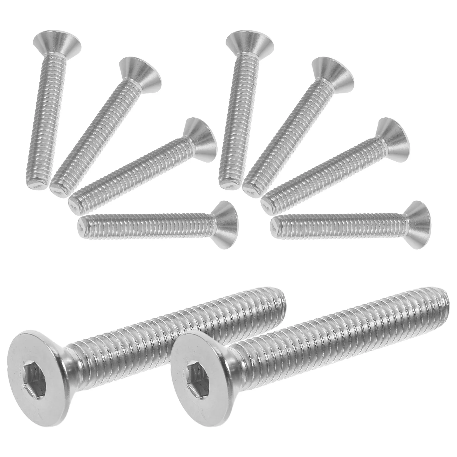 

10pcs Stainless Steel Screws Countersunk Head Socket Fine Thread Machine Bolts Furniture Assembly Hardware Set Chair
