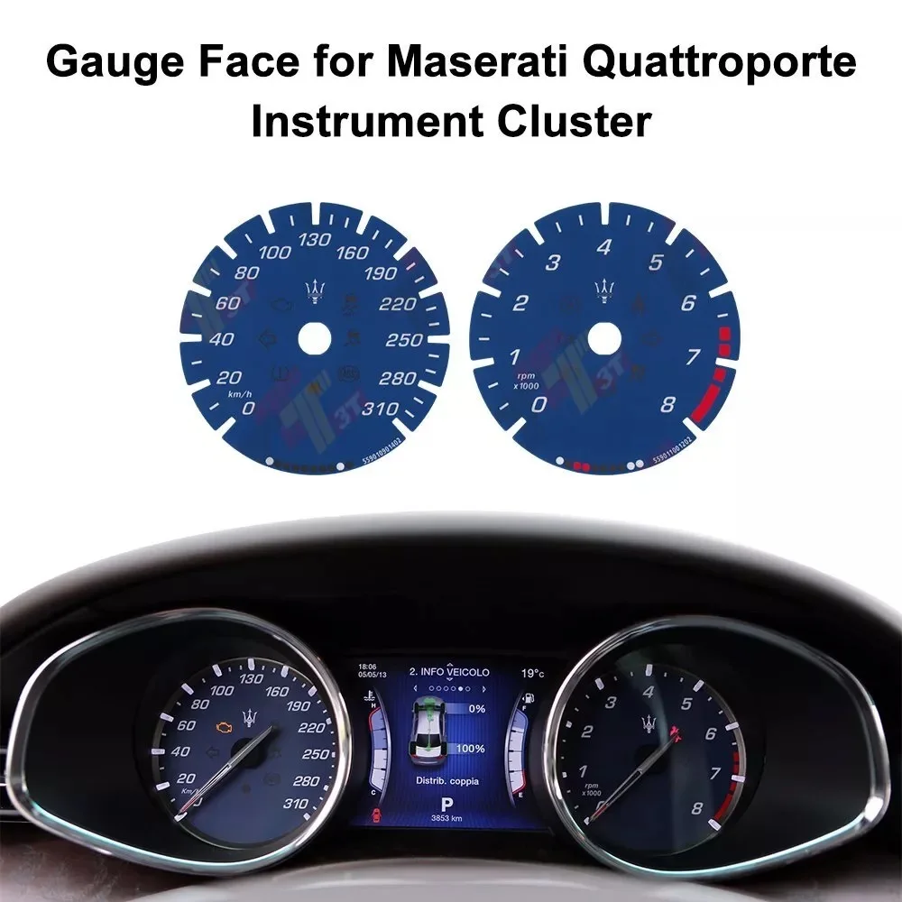 

Gauge Face in Color Black Blue Red Yellow for Maserati Quattroporte Ghibli Levante Instrument
