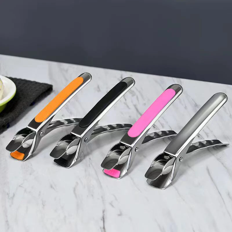 Anti-scald Gripper Clip Hot Dish Non-slip Plate Bowl Clip Retriever Tongs Silicone Handle Bowl Dishes Anti-scald Kitchen Tool