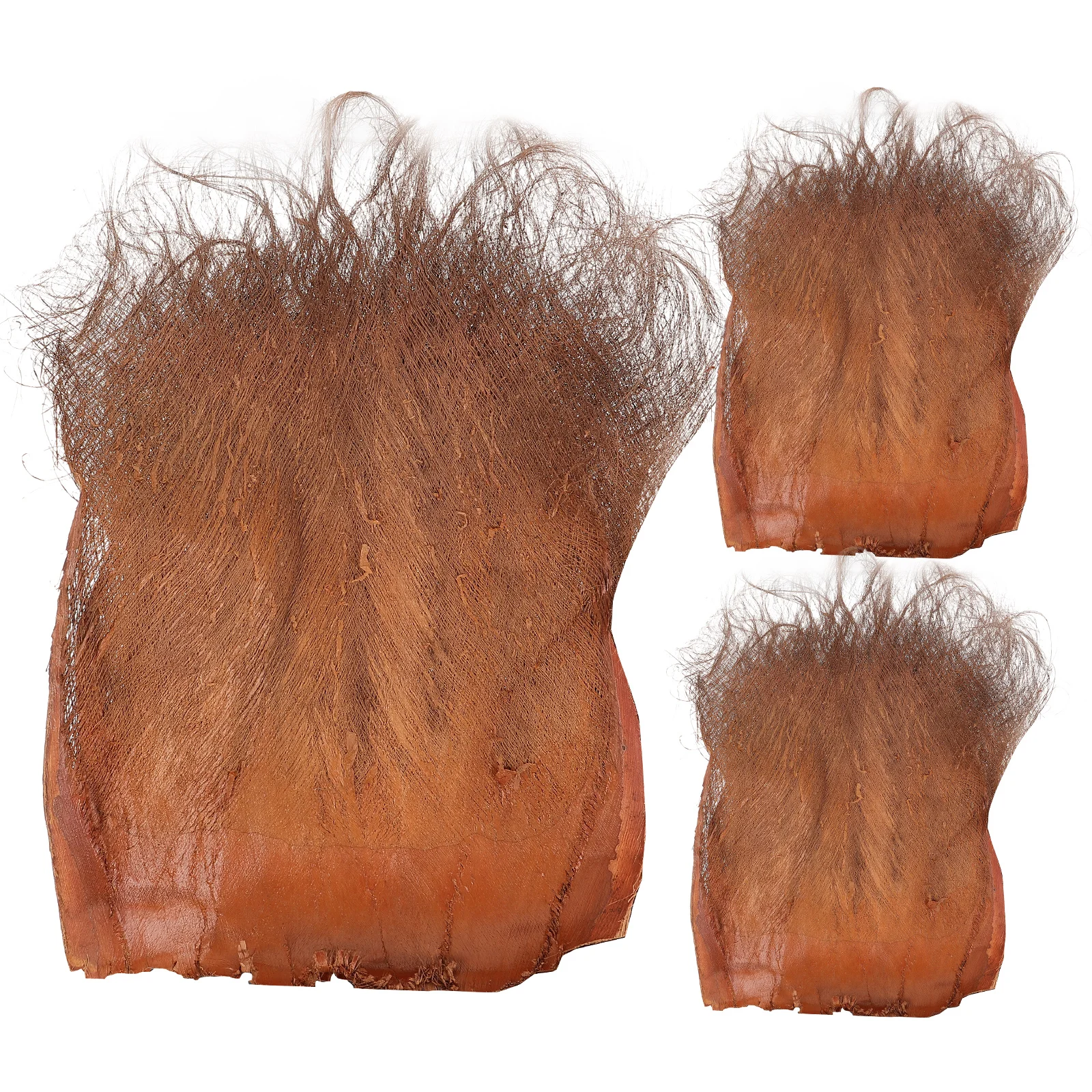 

3 pcs Natural Tree Bark Decorative Pipe Cover Natural Brown 30cm Wide Coconut Garden Simulated Plant