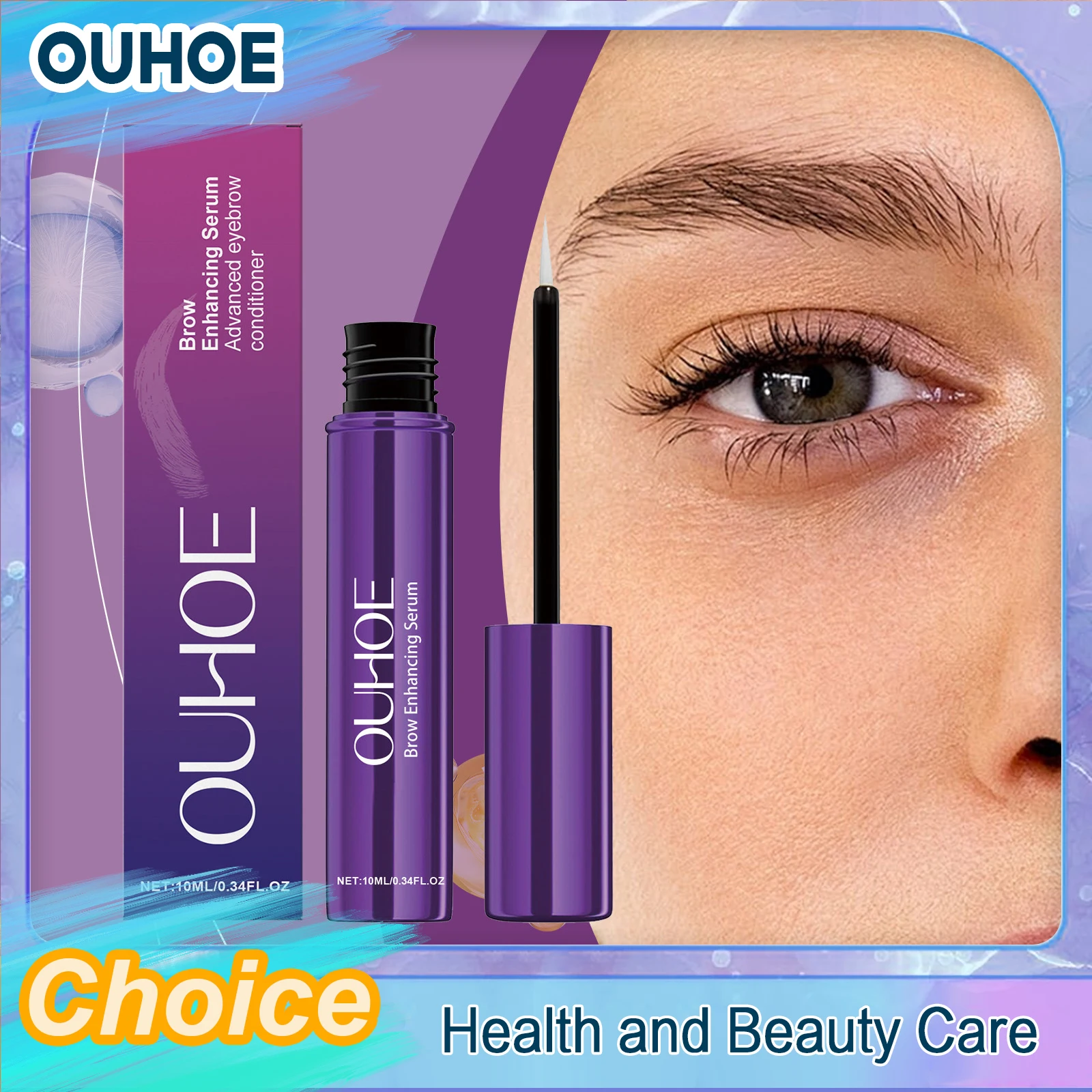 Eyebrow Growth Serum Eyelash Hair Growth Prevent Baldness Fuller Enhancer Thicker Lengthening Nourishing Follicles Brows Makeup