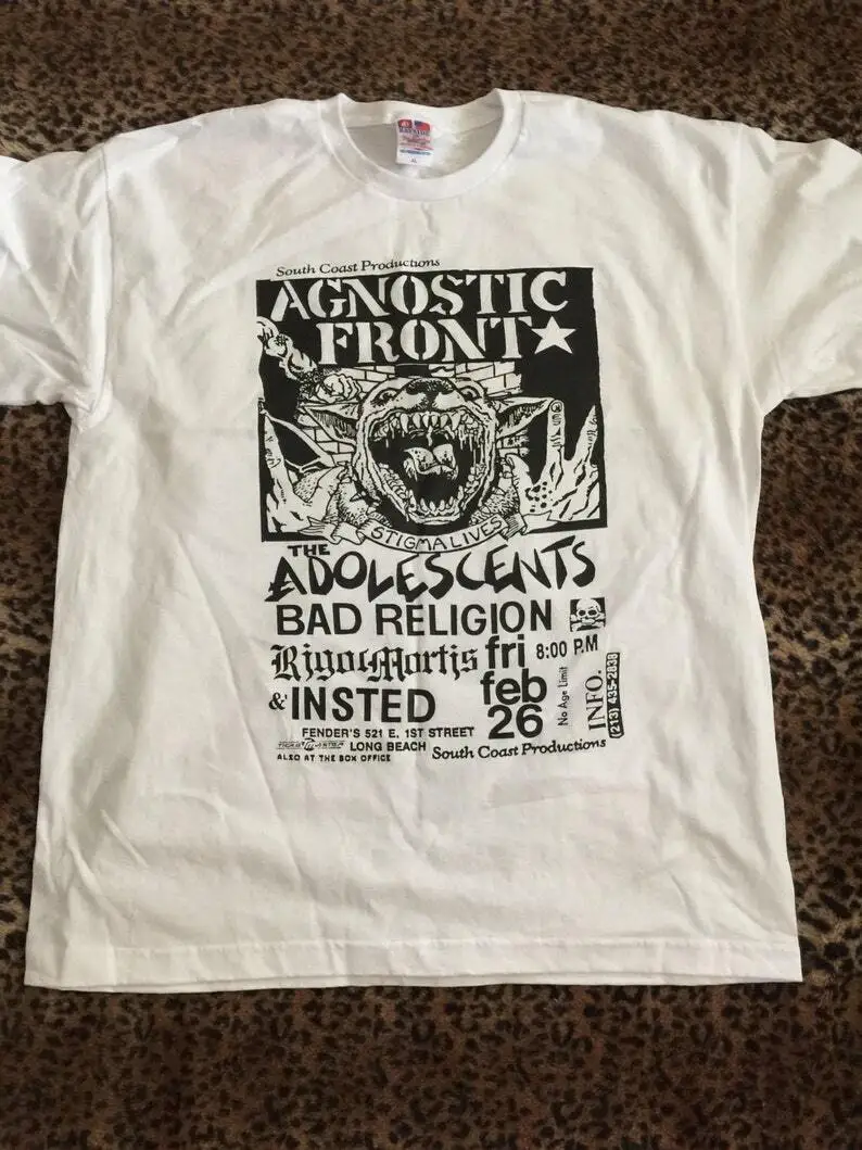 Agnostic Front Flyer T-Shirt, hardcore punk band t-shirt TE2753