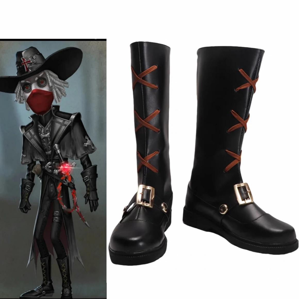 

Kevin Alonso Cowboy Identity Ⅴ Cosplay Shoes Boots Halloween party men Shoes