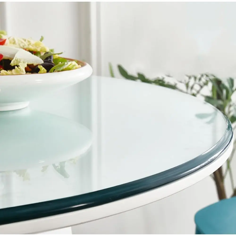 

Прозрачная круглая столешница из закаленного стекла, полированные края, размеры 16.5, 21, 27