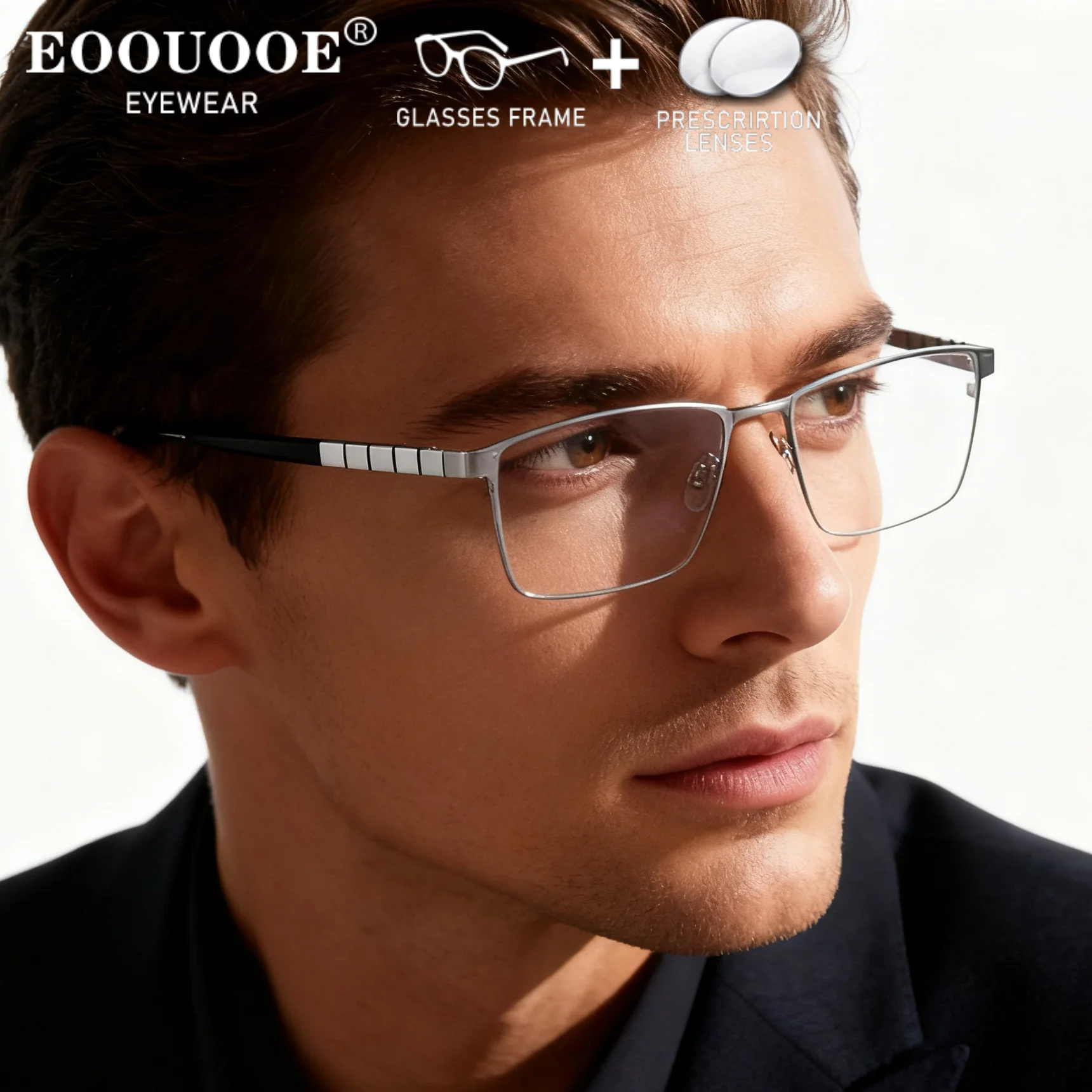 

Formal Men's Glasses Organ Spring Design HD CR39 Lenses Myopia Hyperopia Prescription Progressive Optical Eyewear Recipe Ocular