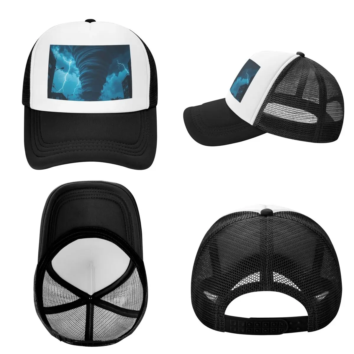 Fantasy World Tornado Apocalypse Cap Casual Mesh Baseball Caps Adjustable Hat Hip Hop Summer Unisex Baseball Hats