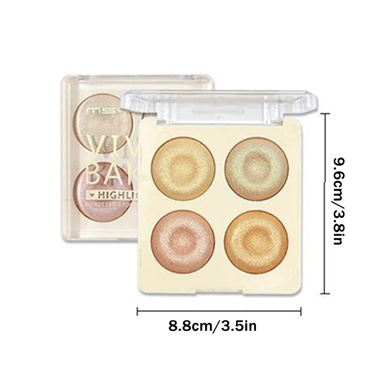 MSYAHO 輪郭ハイライトプレート パール光沢 ファインフラッシュグリッターパウダー シャドウブラッシャー オールインワン デュアルユース 持続性のある輝きパレット