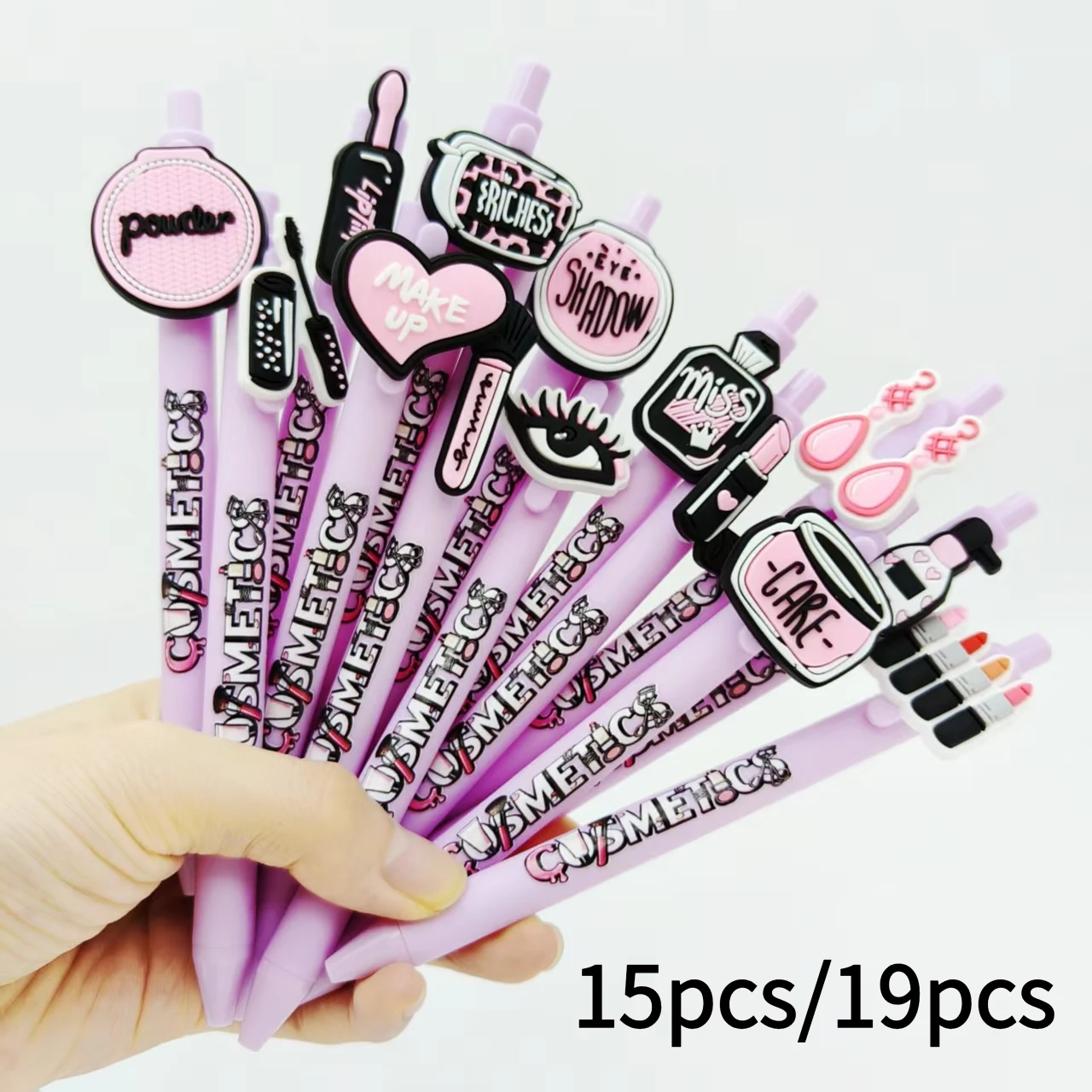

15 шт./19 шт., косметические инструменты, косметический продукт, патч для моделирования, шариковая ручка, светло-фиолетовая серия, гелевая ручка с принтом