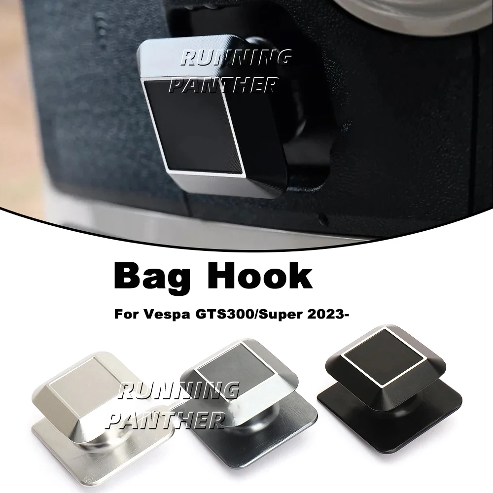 

For Vespa GTS 300 Super GTS300 gts300 SUPER 2023 2023 Motorcycle 3 Color Hook Anti-wear CNC Aluminum Hook Helmet Bag Universal