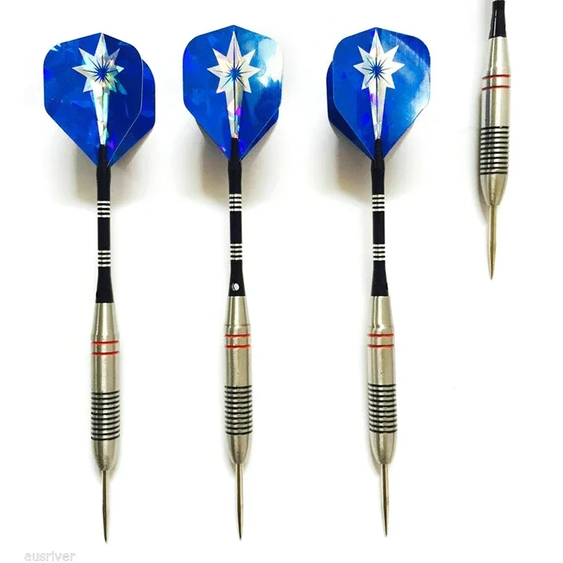 24g Professional Dart Set 6PCS Steel Tip Darts Flights Anti-Fall Hard Dart Stainless Steel Dart Flying For Electronic Dartboard