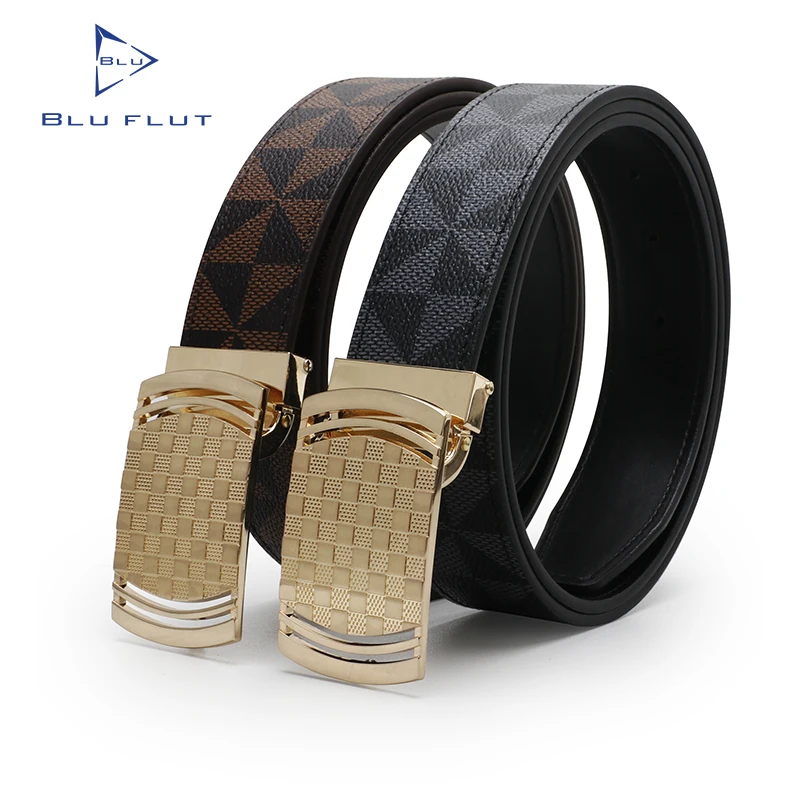

BLU FLUT Men's Luxury Design Business Waist Belts for Man leather Belt fashion Leather Belt Waist belt for man