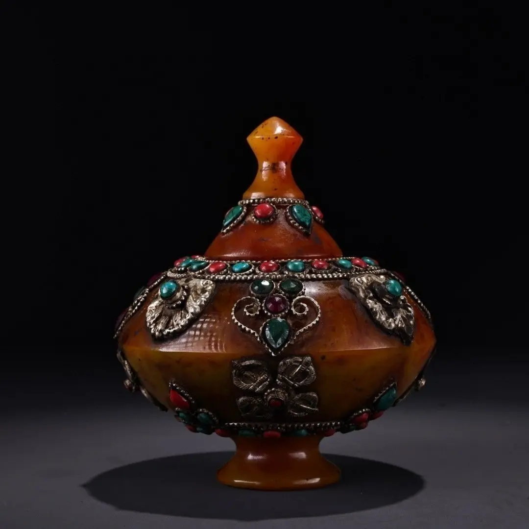 Tibetan multi-treasure jar Statue Sculpture Figurine Home Decoration