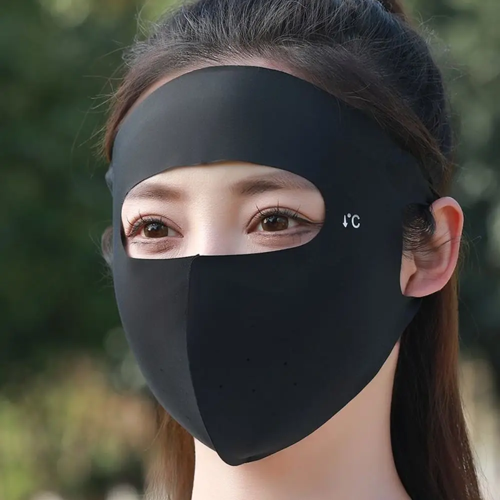 

Anti-UV Ice Silk Sunscreen Mask Eye Corner Protection Traceless Face Gini Mask Full Face Fishing Face Mask Driving Face Cover