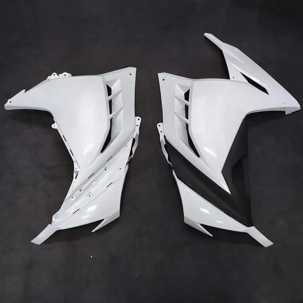 Unpainted Molded ABS BodyWork Left+Right Part Side Fairing Bodywork Panel Predrilled for Kawasaki Ninja 300 13-17 Predrilled