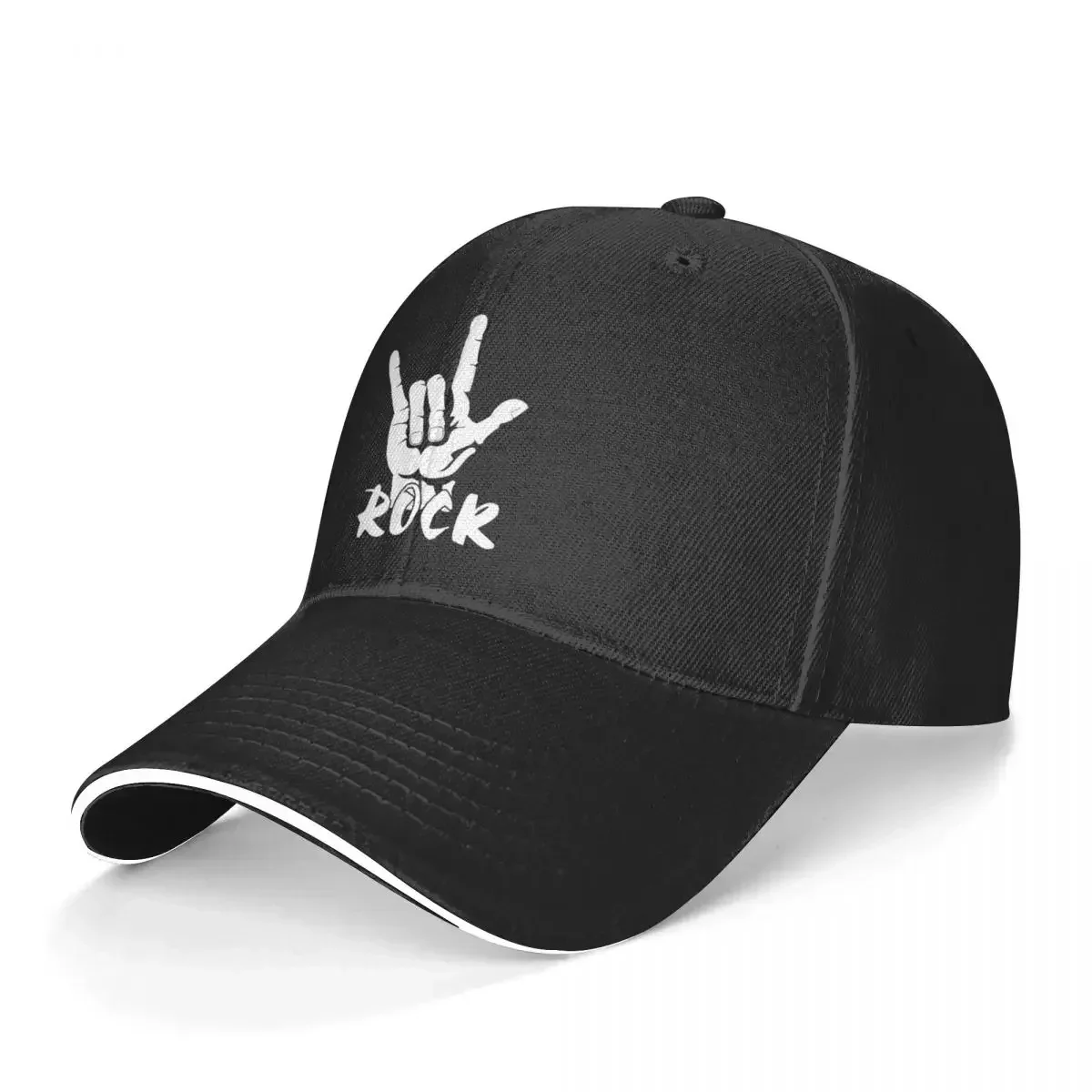Rock Finger Baseball Hat Unisex Adjustable Baseball Caps Hats for Men and Women