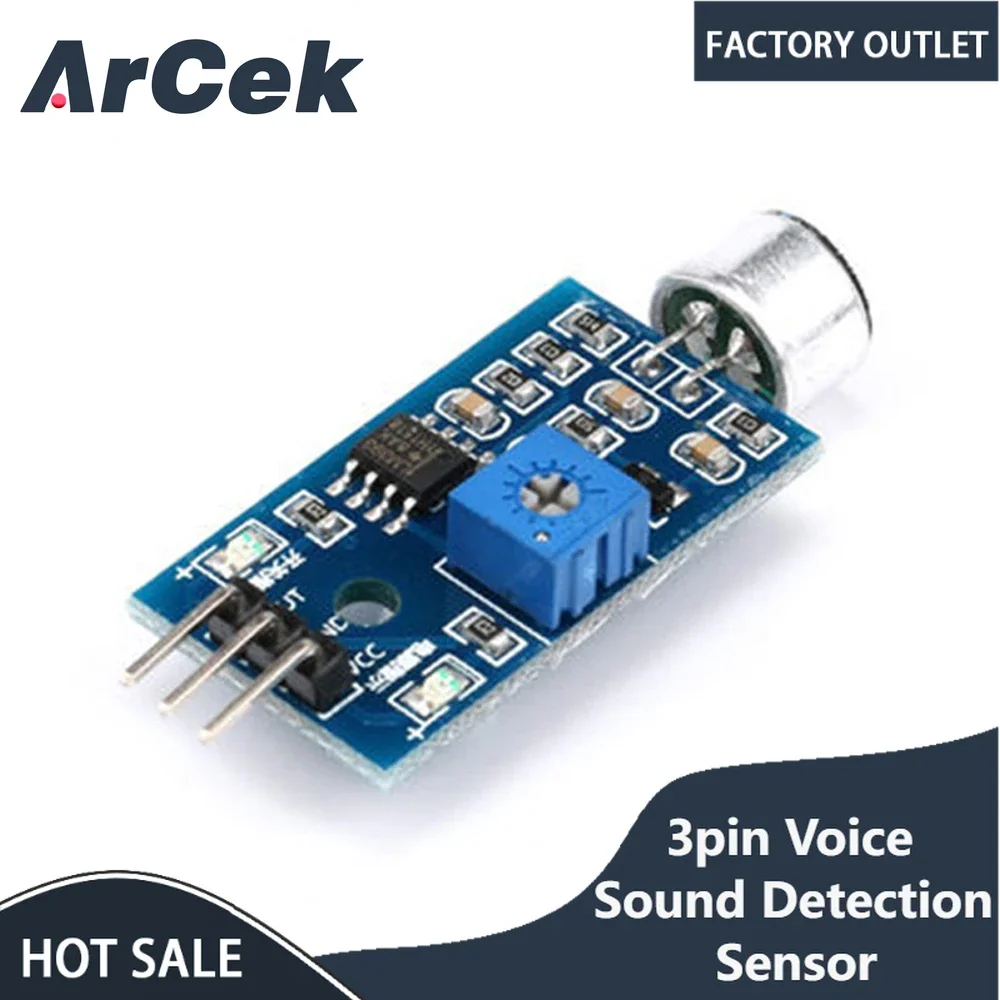 

3pin Voice Sound Detection Sensor Module Intelligent Smart Robot Helicopter Airplane Boart Car for Arduino Diy Kit