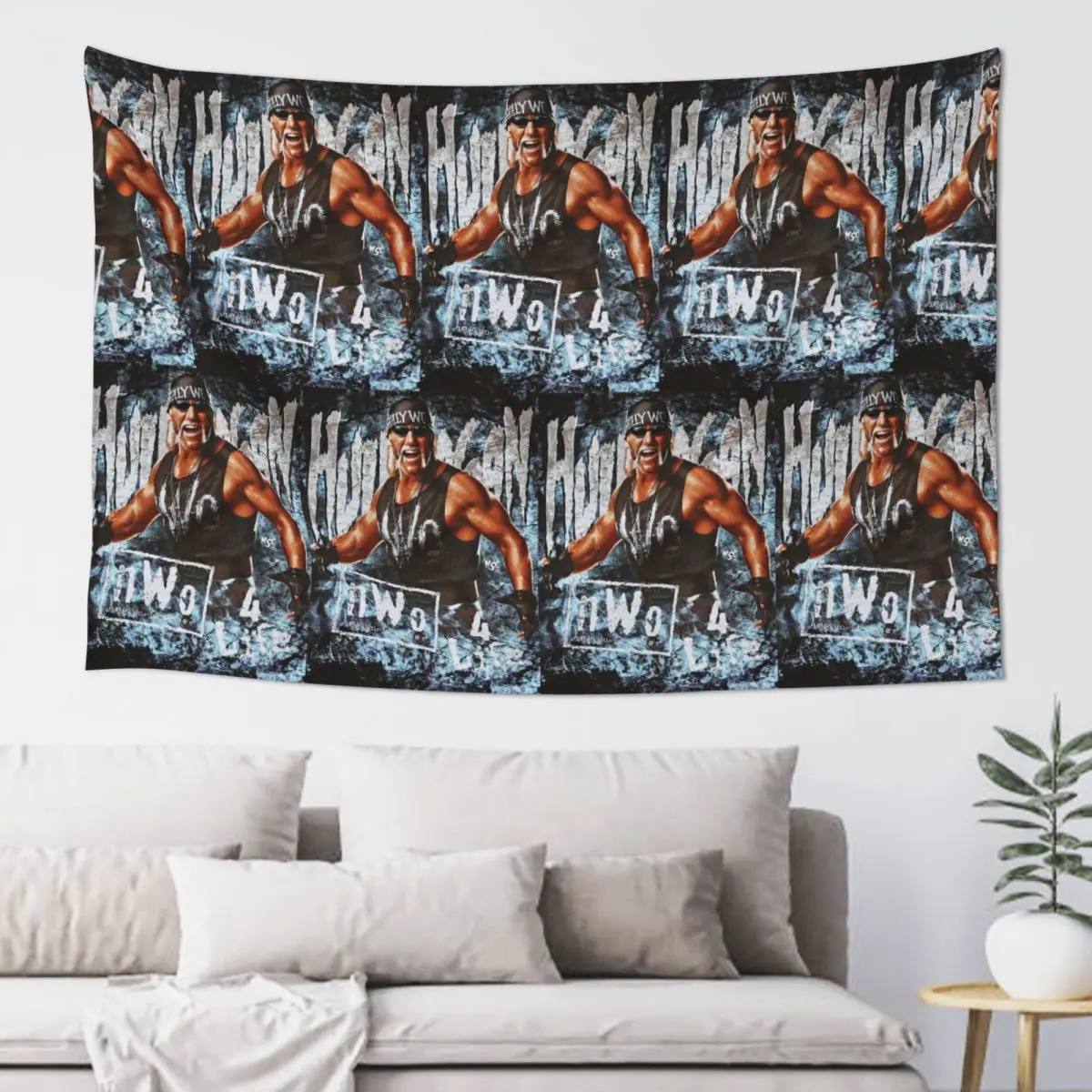 Wrestler NWo New World Order The Third Man Tapestry Hippie Wall Hanging Aesthetic Home Decor Tapestries for Living Room